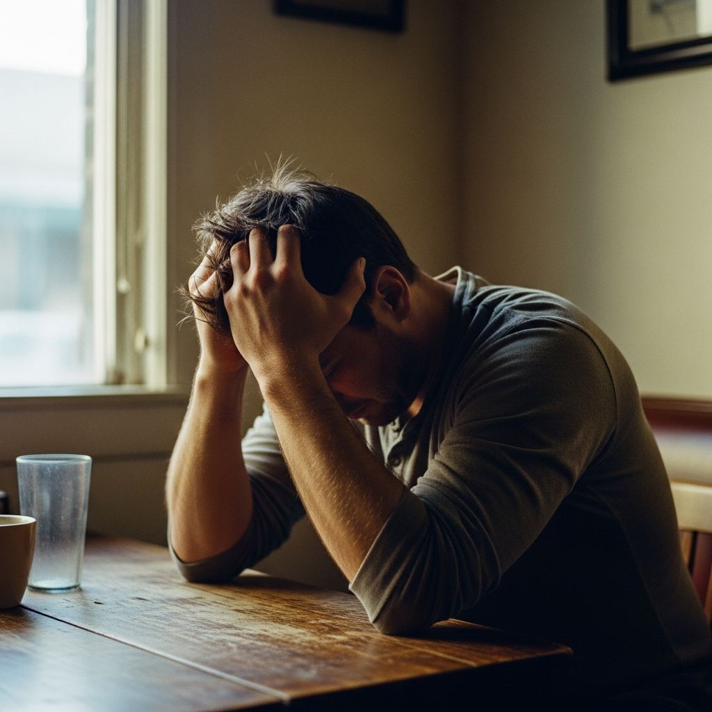 Man in regret